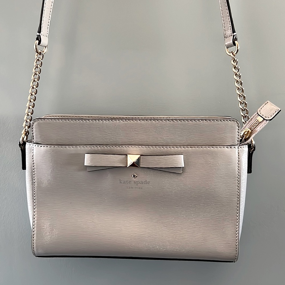 Gray Patent Leather Kate Spade Crossbody
